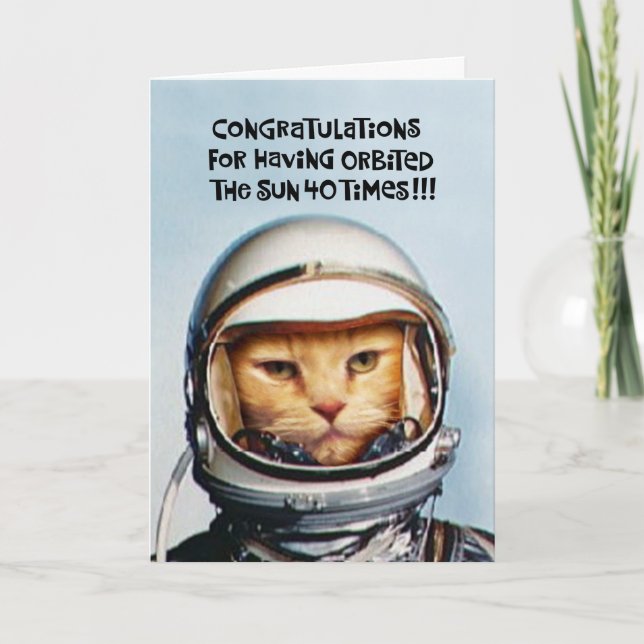 Funny 40:e födelsedag Gratulerart kort (Framsida)