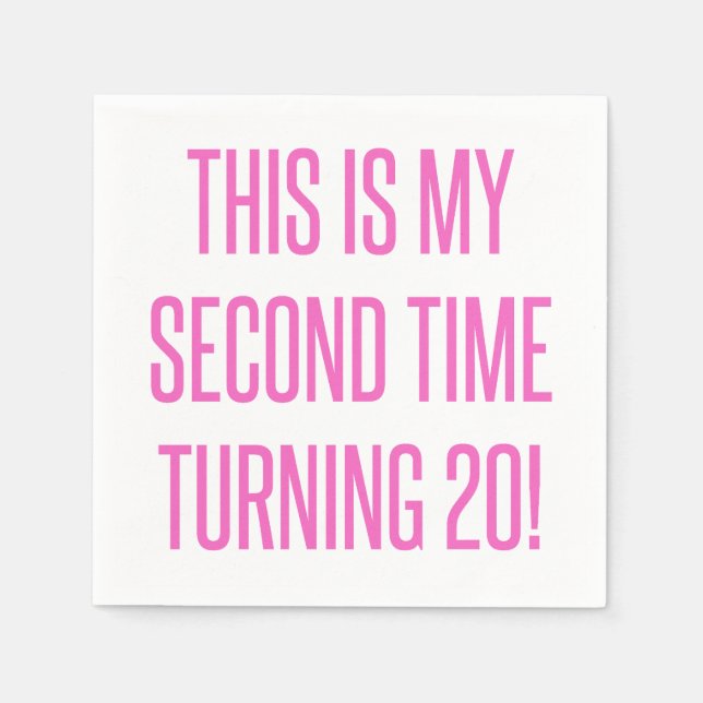 Funny 40:e födelsedagen för kvinnor pappersservett (Framsidan)