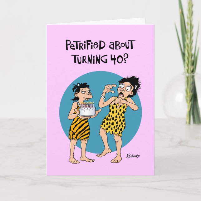 Funny 40:e födelsedagskort kort (Framsida)