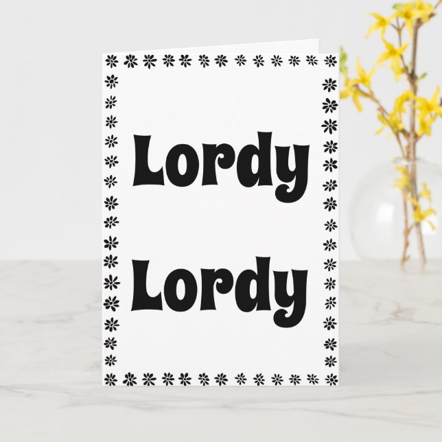 Funny 40th Birthday  Kort (Gul blomma)