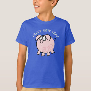 Funny 4 Tecknader Illustration Gris År 2019 Kids T Shirt