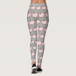 Funny 4-Tecknaders illustration Gris Välj Färg L Leggings