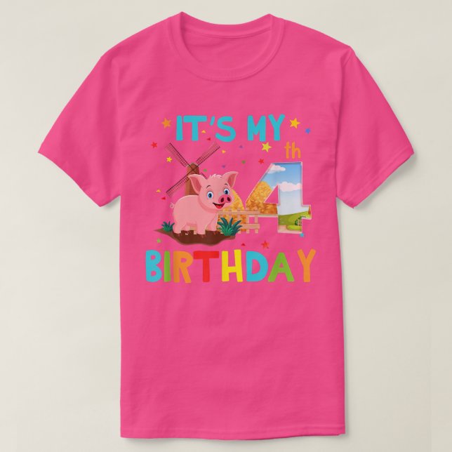 Funny 4e födelsedagen Shirts Gris Shirt 4 år gamma T (Design framsida)