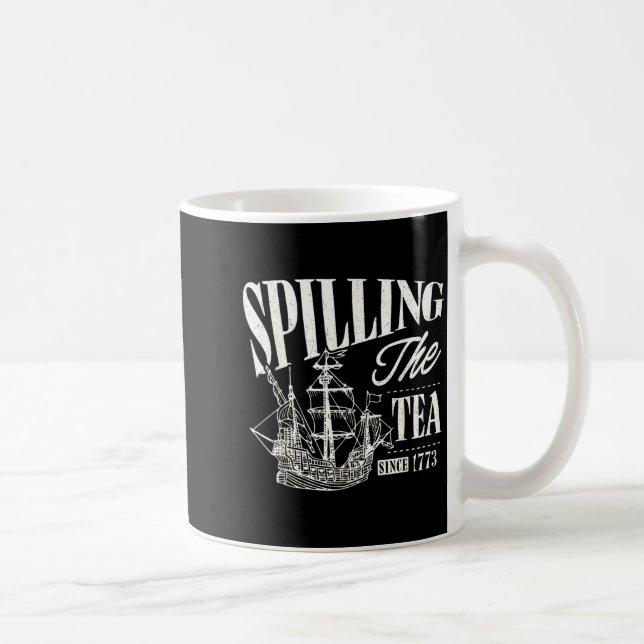 Funny 4th Of July Slling The Tea Since 1773  Kaffemugg (Höger)