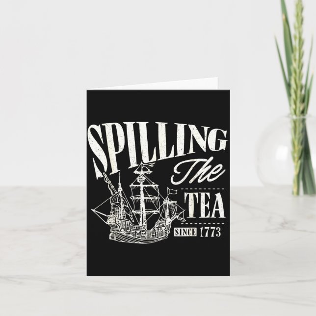 Funny 4th Of July Slling The Tea Since 1773  Kort (Framsida)