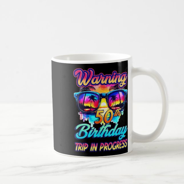 Funny 50-årig varning 50-dagars Resa på P Kaffemugg (Höger)