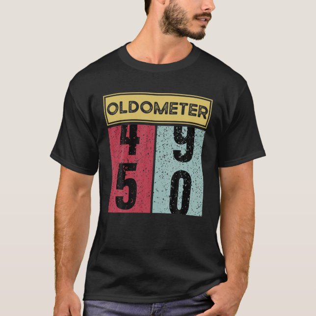 Funny 50:e födelsedag Oldometer 50 år gammal desig T Shirt (Framsida)