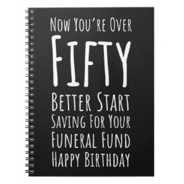 Funny 50th Birthday Gifts Fifty 50 And Fabulous Anteckningsbok
