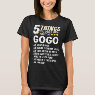 Funny 5 Sak Grandma Gogo Gift Idea T Shirt
