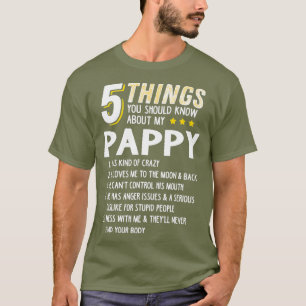 Funny 5 Sak Grandpa Pappy Crazy Gift Idea T Shirt