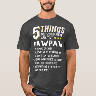 Funny 5 Sak Grandpa Pawpaw Crazy Gift Idea T Shirt