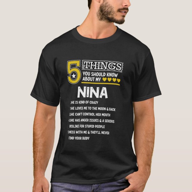 Funny 5 Sak Nina Coola-familj som matchar Party Lo T Shirt (Framsida)