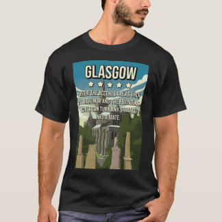 Funny 5 Star Glasgow Scotland Review Travel Poster T Shirt