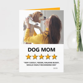 Funny 5 Star Pet Owner Photo Mors dag Helgkort