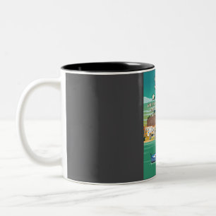 Funny 5 Star Sicilien Review Humous Quirky Travel Två-Tonad Mugg