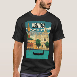 Funny 5 Star Venedig Italien Minimal Retro Travel T Shirt
