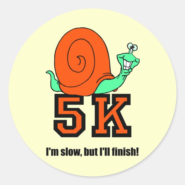 Funny 5K Runt Klistermärke (Framsida)