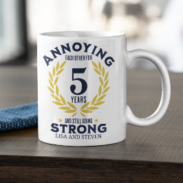 Funny 5th Anniversary for couples Kaffemugg