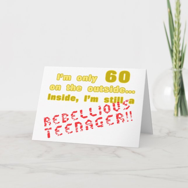Funny 60:e födelsedag kort (Framsida)