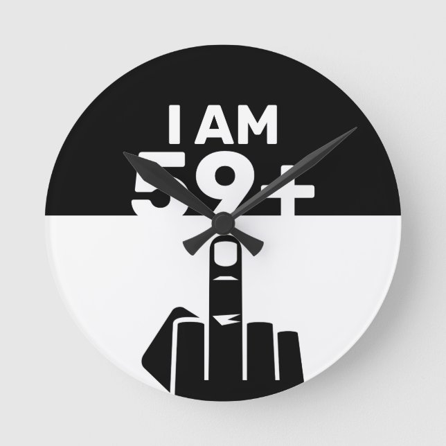 Funny 60:e födelsedagsgåva, 59 Plus en Rund Klocka (Framsida)