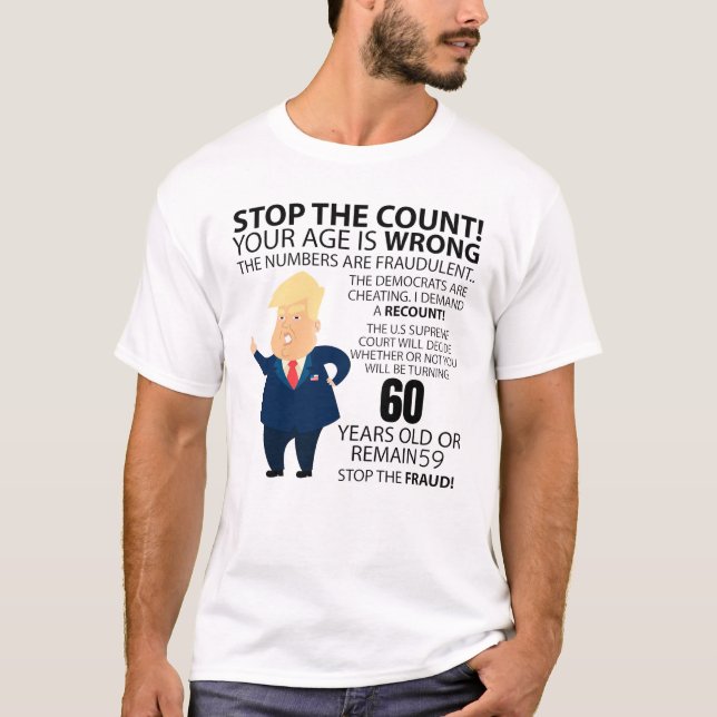 Funny 60th Year Birthday Present Happy Birth year T Shirt (Framsida)