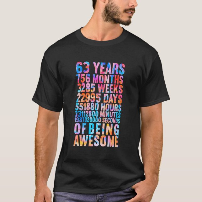 Funny 63Rd Birthday Shirt Old Meter Funny 63 Year T (Framsida)