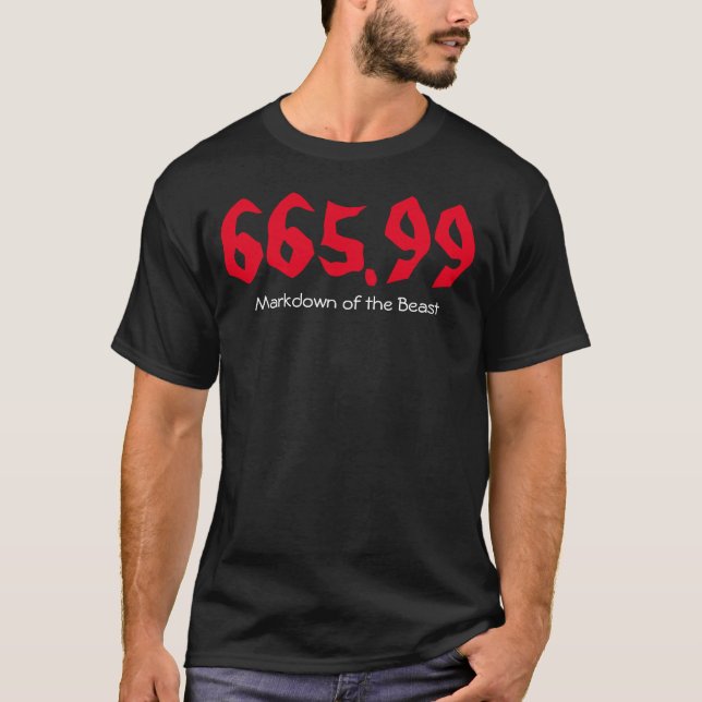 Funny 665.99 Markering av Beasten 666 T-Shirt (Framsida)