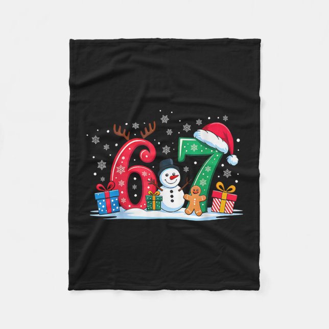 Funny 67 Christmas 6 7 Six Seven Meme 6 7 Matching Fleecefilt (Framsidan)
