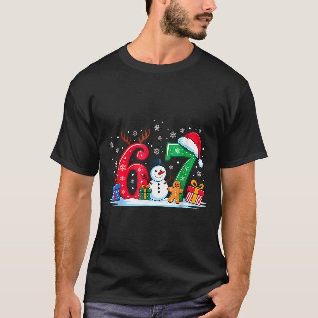 Funny 67 Christmas 6 7 Six Seven Meme 6 7 Matching T Shirt (Framsida)