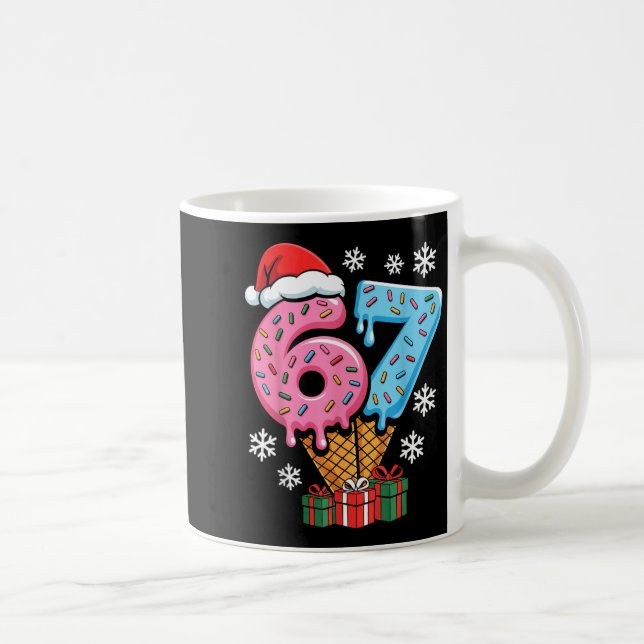Funny 67 Christmas Meme Ice Cream 67  Kaffemugg (Höger)
