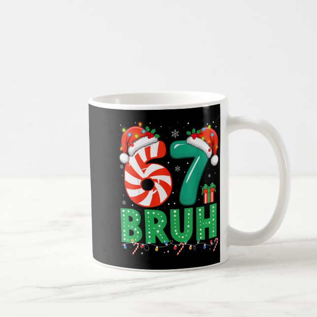 Funny 67 Christmas Pajama Xmas Six Seven Meme 6-7  Kaffemugg (Höger)