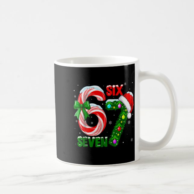 Funny 67 Christmas Shirts Boys Kids 6 7 Meme Pajam Kaffemugg (Höger)
