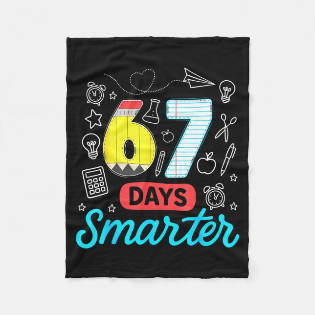 Funny 67 Days Smarter Six Seven Meme Teachers Stud Fleecefilt (Framsidan)