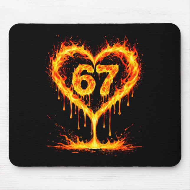 Funny 67 Flames Heart Love Six Seven Meme Celebrat Musmatta (Framsidan)