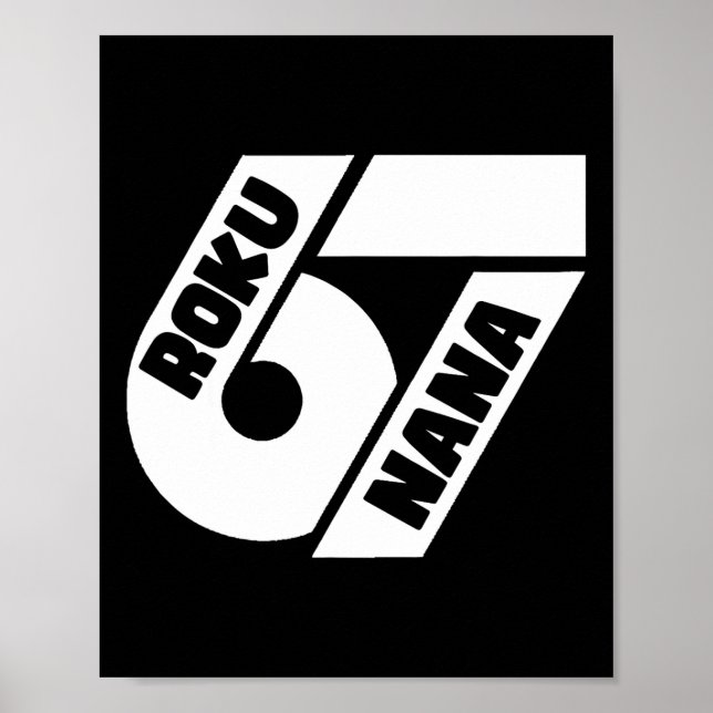 Funny 67 Japanese Meme Roku Nana Graphic Design  Poster (Framsidan)