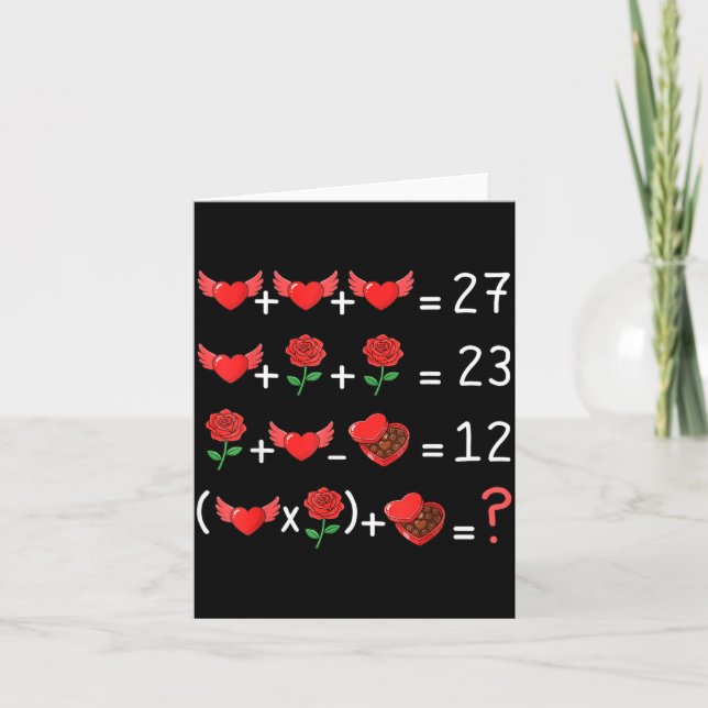 Funny 67 Math Teacher Valentine Math Teacher Women Kort (Framsida)