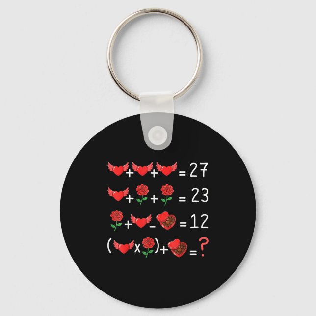 Funny 67 Math Teacher Valentine Math Teacher Women Nyckelring (Framsida)