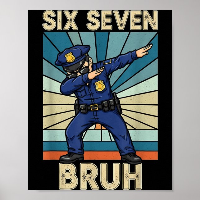 Funny 67 Meme 6 7 Six Seven Liceman Lice Officer R Poster (Framsidan)