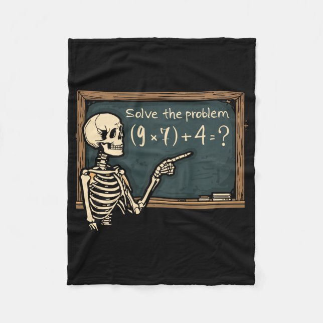 Funny 67 Meme Brainrot Joke Halloween Skeleton Mat Fleecefilt (Framsidan)