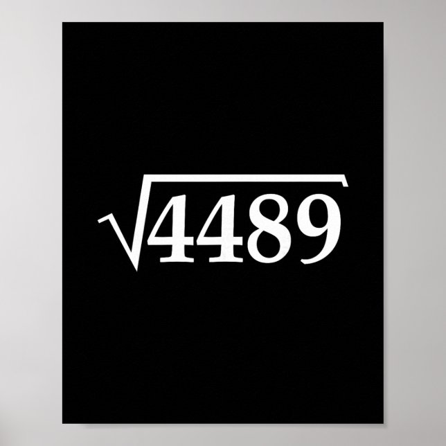 Funny 67 Meme Brainrot Square Root 4489 Slang Math Poster (Framsidan)