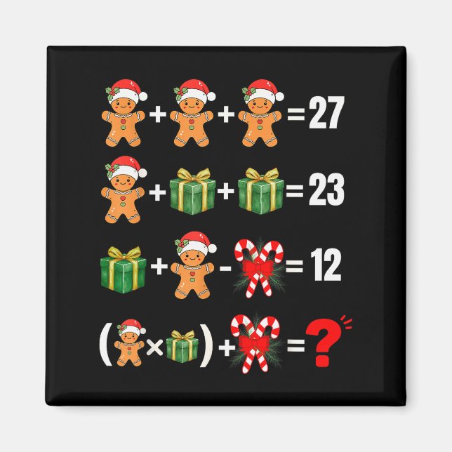Funny 67 Meme Candy Merry Santa Math Teacher Chris Magnet (Framsidan)