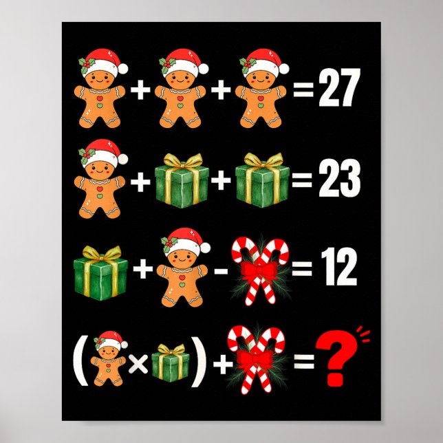 Funny 67 Meme Candy Merry Santa Math Teacher Chris Poster (Framsidan)