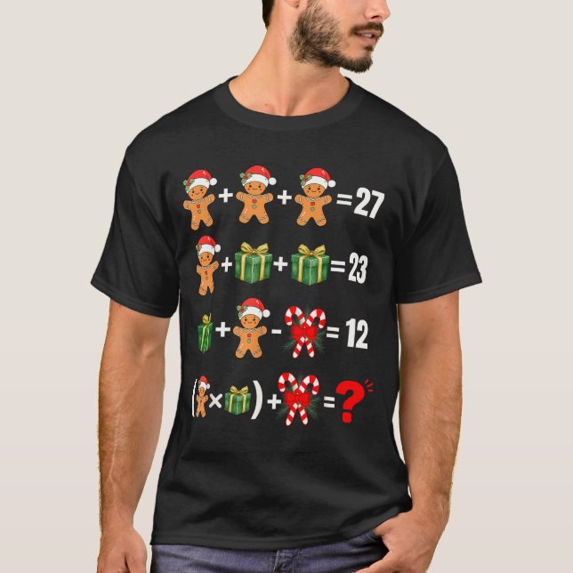 Funny 67 Meme Candy Merry Santa Math Teacher Chris T Shirt (Framsida)