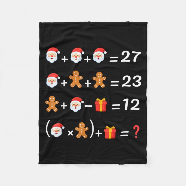 Funny 67 Meme Christmas Math Teacher Santa Six Sev Fleecefilt (Framsidan)