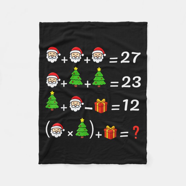 Funny 67 Meme Christmas Math Teacher Santa Six Sev Fleecefilt (Framsidan)