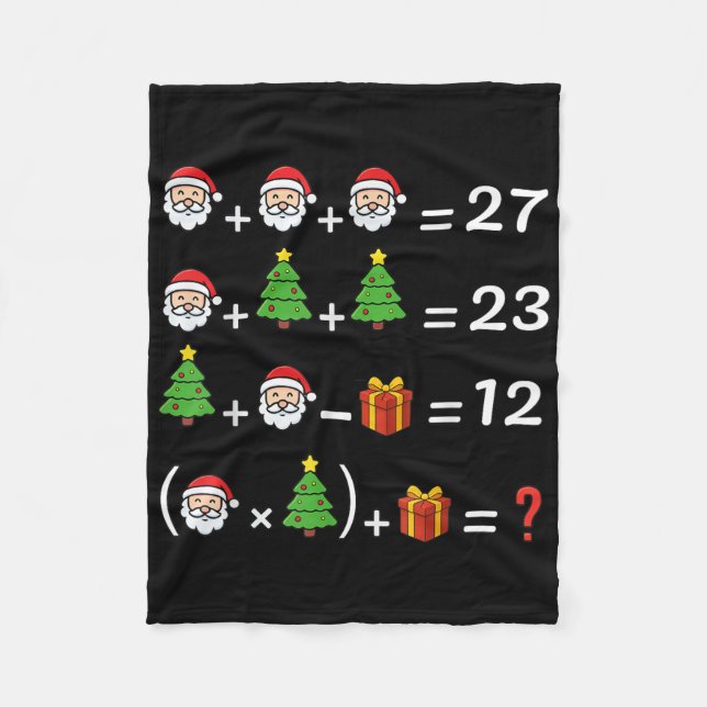 Funny 67 Meme Christmas Math Teacher Santa Six Sev Fleecefilt (Framsidan)