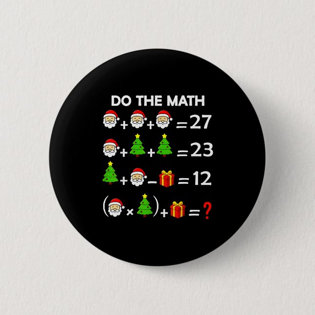 Funny 67 Meme Christmas Math Teacher Santa Six Sev Knapp (Framsida)