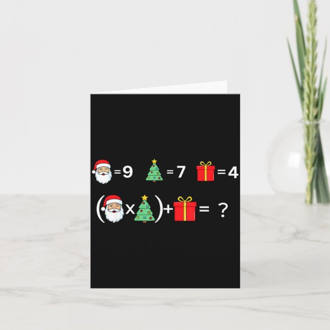 Funny 67 Meme Christmas Math Teacher Santa Six Sev Kort (Framsida)