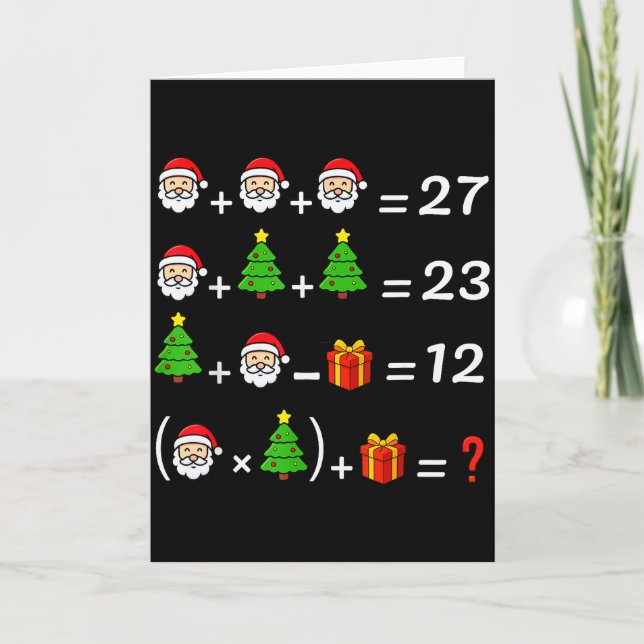 Funny 67 Meme Christmas Math Teacher Santa Six Sev Kort (Framsida)