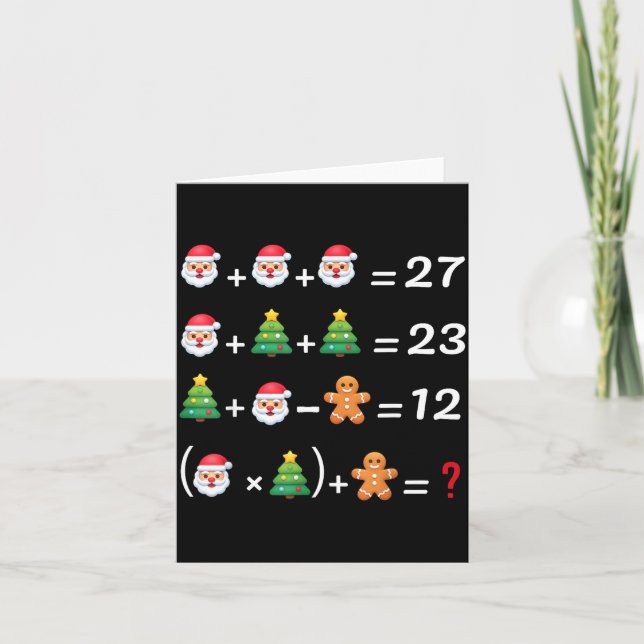 Funny 67 Meme Christmas Math Teacher Santa Six Sev Kort (Framsida)